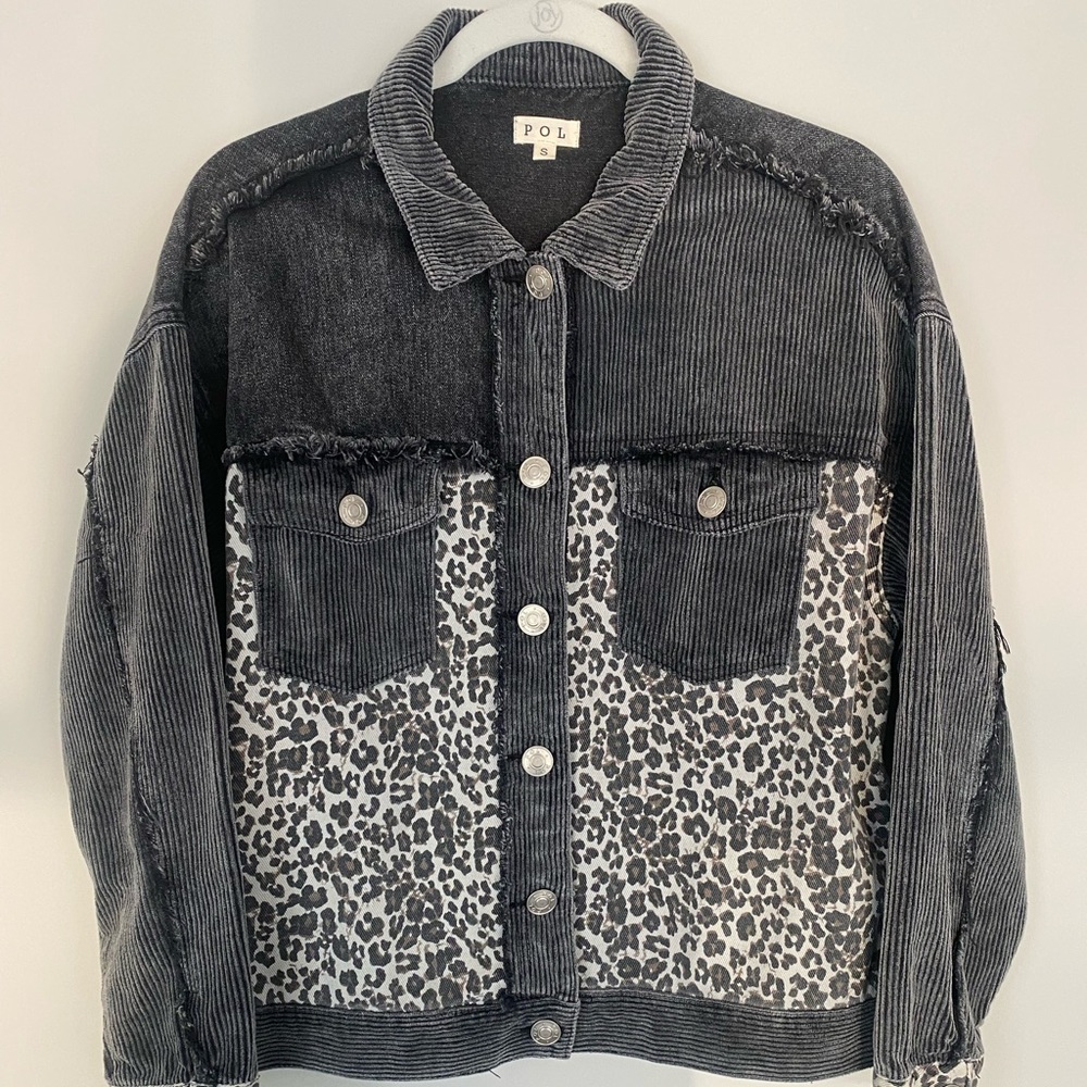 POL OFF DUTY LEOPARD CORDUROY JACKET